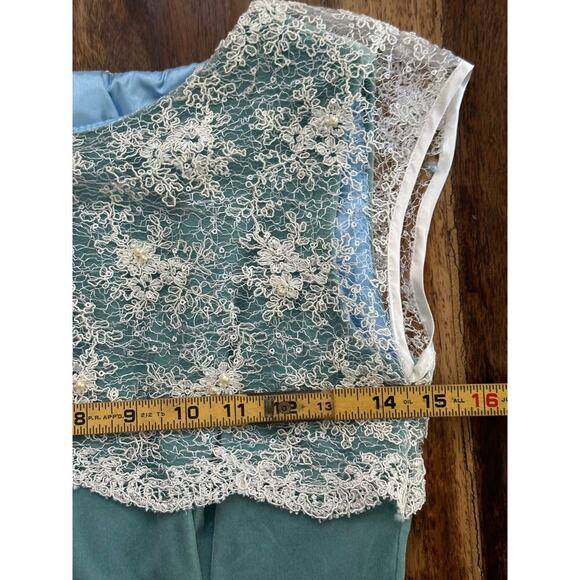 Zangtoi Women's Green & White Embroidered Sleeveless Shift Mini Dress Size - Picture 12 of 16